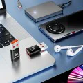 Techsuit - Премиум OTG адаптер HyperPort (A5) - Type-C към USB, 6A, 5Gbps, Plug and Play, бърз трансфер на данни - Черен / Оранжев