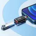 Techsuit - Премиум OTG адаптер HyperPort (A6) - USB 3.0 към Lightning, PD30W, 5Gbps, GaN, конвертор за iPhone - черен / оранжев