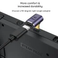 Techsuit - Премиум OTG адаптер TitanCoreX (A12) - Type-C към Type-C, 40Gbps, 3A, Plug and Play, поддръжка на бързо зареждане PD - сив