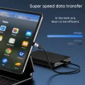 Techsuit - Премиум OTG адаптер TitanCoreX (A12) - Type-C към Type-C, 40Gbps, 3A, Plug and Play, поддръжка на бързо зареждане PD - сив