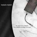 Techsuit - Премиум кабелен адаптер FuseXound (AC13) - Type-C към 3.5 мм жак, Hi-Fi качество, DAC чип, 3A, 48kHz, 0.1 м - Черен