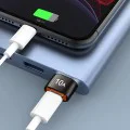 Techsuit - Премиум OTG адаптер HyperPort (A7) - Type-C към USB 3.0, 5Gbps, 10A, конвертор за телефон - черен / оранжев