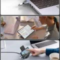Techsuit - Премиум OTG адаптер SlateVolt (A8) - USB 3.0 към Type-C, 5Gbps, 3A, алуминиева сплав, бърз трансфер на данни - сив