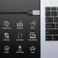 Techsuit - Премиум OTG адаптер SlateVolt (A8) - USB 3.0 към Type-C, 5Gbps, 3A, алуминиева сплав, бърз трансфер на данни - сив