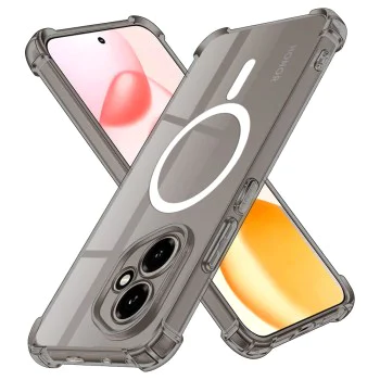Калъф за Oppo Reno14 F / Reno14 FS 5G - Techsuit - Shockproof Clear Silicone MagSafe - Опушено Черен