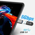 Techsuit - Премиум OTG адаптер SlateVolt (A10) - USB 3.0 към Type-C, 5Gbps, 3A, цинкова сплав, поддръжка за Thunderbolt 3 - сив