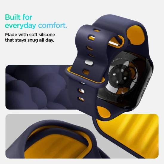 Каишка за Apple Watch 1/2/3/4/5/6/7/8/9/10/SE/SE 2 (38/40/41/42mm) - Spigen - Nano Pop - Син