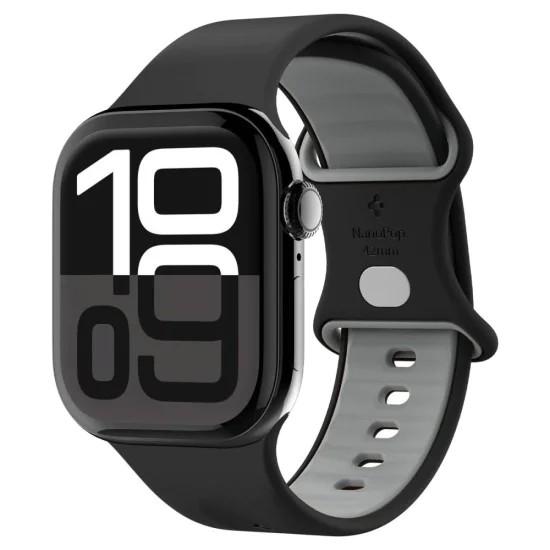 Каишка за Apple Watch 1/2/3/4/5/6/7/8/9/10/SE/SE 2 (38/40/41/42mm) - Spigen - Nano Pop - Черен