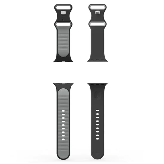 Каишка за Apple Watch 1/2/3/4/5/6/7/8/9/10/SE/SE 2 (38/40/41/42mm) - Spigen - Nano Pop - Черен