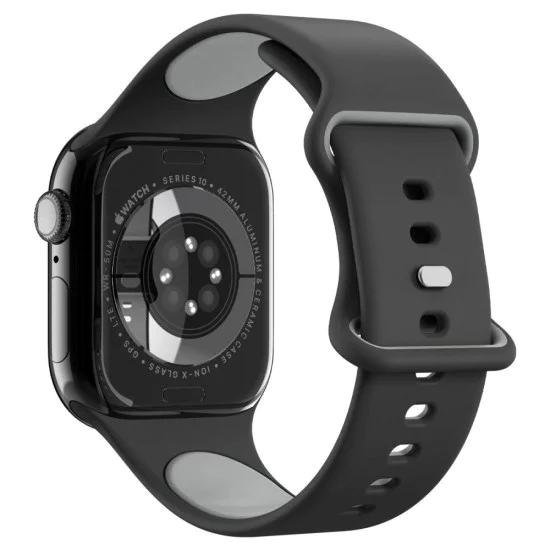 Каишка за Apple Watch 1/2/3/4/5/6/7/8/9/10/SE/SE 2 (38/40/41/42mm) - Spigen - Nano Pop - Черен