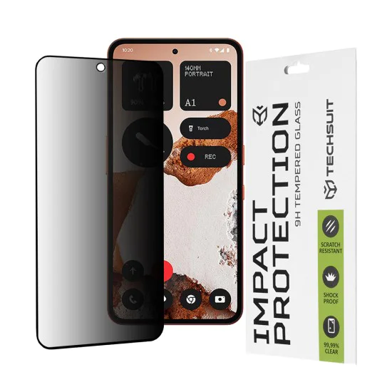 Протектор за Nothing CMF Phone 2 Pro - Techsuit - 111D Privacy Full Glue - Черен