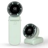 Techsuit - Премиум мини ръчен вентилатор (A9) - с LED дигитален дисплей, USB-C презареждаем, 100 скорости на вятъра, 5000mAh - зелен