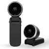 Techsuit - Премиум мини ръчен вентилатор (A9) - с LED дигитален дисплей, USB-C презареждаем, 5 скорости на вятъра, 5000mAh - черен