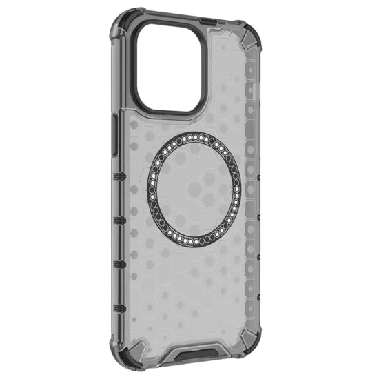 Калъф за iPhone 14 Pro - Techsuit - Honeycomb Shield MagSafe - Черен