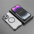 Калъф за iPhone 14 Pro - Techsuit - Honeycomb Shield MagSafe - Бял