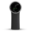 Techsuit - Премиум мини ръчен вентилатор (A8) - с LED дигитален дисплей, USB-C презареждаем, 5 скорости на вятъра, 3600mAh - черен