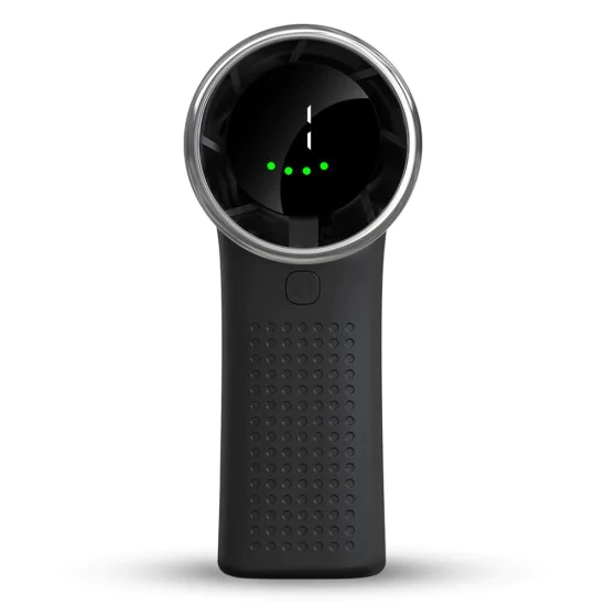 Techsuit - Премиум мини ръчен вентилатор (A8) - с LED дигитален дисплей, USB-C презареждаем, 5 скорости на вятъра, 3600mAh - черен