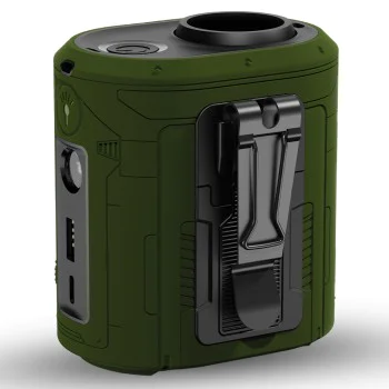 Techsuit - Преносим мини вентилатор Premium (Z14) - с външна батерия, презареждащ се, 5 скорости на вятъра, катарама за колан, 5000mAh - зелен