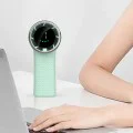 Techsuit - Премиум мини ръчен вентилатор (A8) - с LED дигитален дисплей, USB-C презареждаем, 5 скорости на вятъра, 3600mAh - розов
