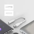 Techsuit - (2 броя) Кабел-адаптер MusicBox (AC18) - Type-C към 3.5 мм жак, DAC чип, 3A, Plug and Play - Бял