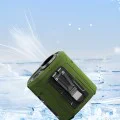 Techsuit - Преносим мини вентилатор Premium (Z14) - с външна батерия, презареждащ се, 5 скорости на вятъра, катарама за колан, 5000mAh - зелен