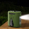 Techsuit - Преносим мини вентилатор Premium (Z14) - с външна батерия, презареждащ се, 5 скорости на вятъра, катарама за колан, 5000mAh - зелен