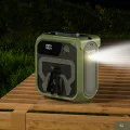 Techsuit - Преносим мини вентилатор Premium (Z13) - с външна батерия, презареждащ се, 5 скорости на вятъра, катарама за колан, 10000mAh - зелен