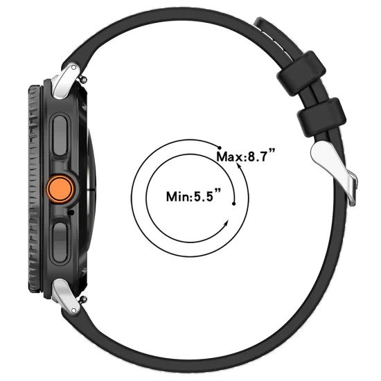Каишка за Samsung Galaxy Watch8 40mm/Watch8 44mm/Watch8 Classic - Каишка за часовник (W051) - Сив