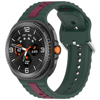 Каишка за Samsung Galaxy Watch8 40mm/Watch8 44mm/Watch8 Classic - Techsuit - Каишка за часовник (W078) - Midnight Emerald
