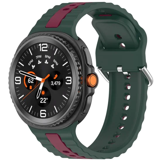 Каишка за Samsung Galaxy Watch8 40mm/Watch8 44mm/Watch8 Classic - Techsuit - Каишка за часовник (W078) - Midnight Emerald