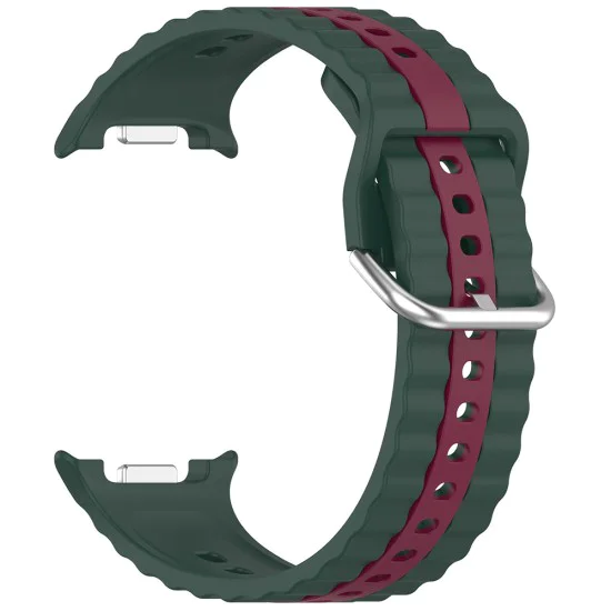 Каишка за Samsung Galaxy Watch8 40mm/Watch8 44mm/Watch8 Classic - Techsuit - Каишка за часовник (W078) - Midnight Emerald