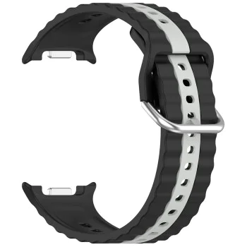 Каишка за Samsung Galaxy Watch8 40mm/Watch8 44mm/Watch8 Classic - Techsuit - Каишка за часовник (W078) - Черен / Сив