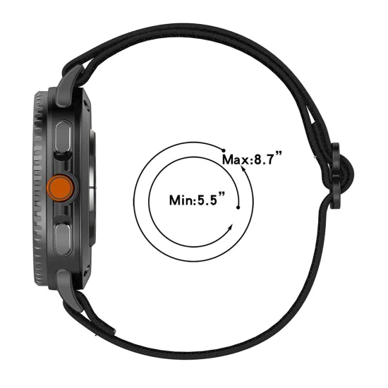 Каишка за Samsung Galaxy Watch8 40mm/Watch8 44mm/Watch8 Classic - Techsuit - Каишка за часовник (W080) - Черен