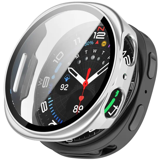 Протектор за Samsung Galaxy Watch8 40mm - Defense360 Pro + Скрийн протектор - Сребрист