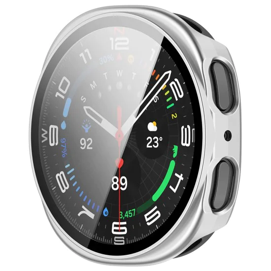 Протектор за Samsung Galaxy Watch8 40mm - Defense360 Pro + Скрийн протектор - Сребрист
