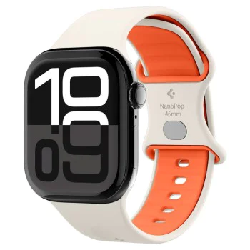 Каишка за Apple Watch 1/2/3/4/5/6/7/8/9/10/SE/SE 2 (38/40/41/42mm) - Spigen - Nano Pop - Оранжев Beige