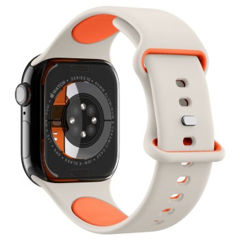 Каишка за Apple Watch 1/2/3/4/5/6/7/8/9/10/SE/SE 2 (38/40/41/42mm) - Spigen - Nano Pop - Оранжев Beige