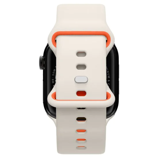 Каишка за Apple Watch 1/2/3/4/5/6/7/8/9/10/SE/SE 2 (38/40/41/42mm) - Spigen - Nano Pop - Оранжев Beige
