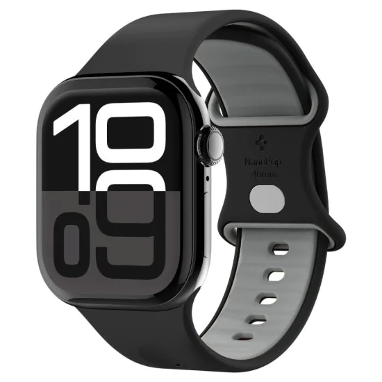 Каишка за Apple Watch 1/2/3/4/5/6/7/8/9/10/SE/SE 2/Ultra/Ultra 2 (42/44/45/46/49mm) - Spigen - Nano Pop - Черен