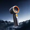 Techsuit - Преносим мини вентилатор Premium (Z11) - с LED дигитален дисплей, USB-C презареждаем, 100 скорости на вятъра - бял