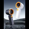 Techsuit - Преносим мини вентилатор Premium (Z11) - с LED дигитален дисплей, USB-C презареждаем, 100 скорости на вятъра - бял