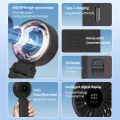 Techsuit - Премиум мини ръчен вентилатор (A10) - с LED дигитален дисплей, USB-C презареждаем, 100 скорости на вятъра, 5400 об/мин - черен