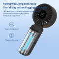 Techsuit - Премиум мини ръчен вентилатор (A10) - с LED дигитален дисплей, USB-C презареждаем, 100 скорости на вятъра, 5400 об/мин - черен