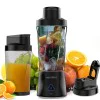 Techsuit - Преносим блендер nutriXGo (BP1) - с Type-C кабел, презареждаем, 700 мл, 20000 об/мин, 6000 mAh - черен
