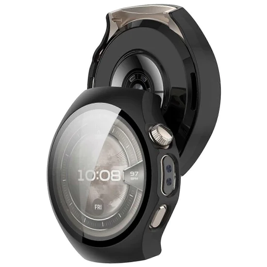 Протектор за Huawei Watch 5 46 мм - Techsuit - Defense360 Pro + Протектор за екран - Черен