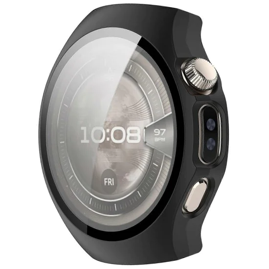 Протектор за Huawei Watch 5 46 мм - Techsuit - Defense360 Pro + Протектор за екран - Черен