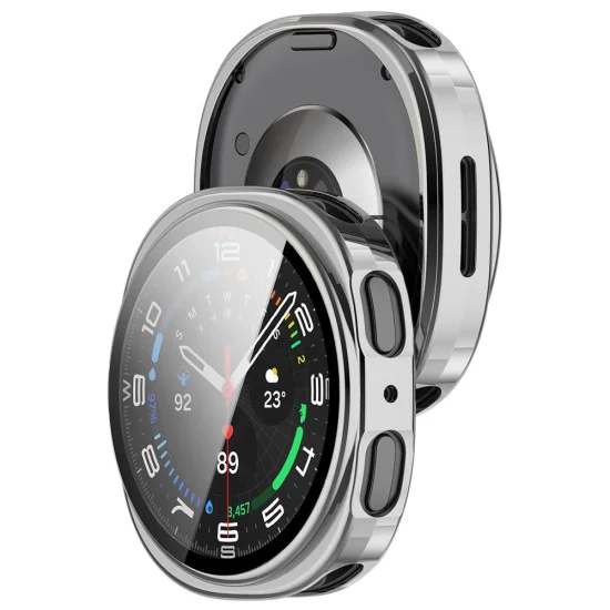 Протектор за Samsung Galaxy Watch8 40mm - Defense360 Pro + Скрийн протектор - Сребрист