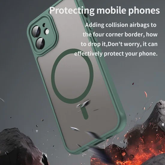Калъф за iPhone 12 - HaloFrost II MagSafe - Зелен