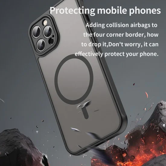 Калъф за iPhone 12 Pro Max - HaloFrost II MagSafe - Черен