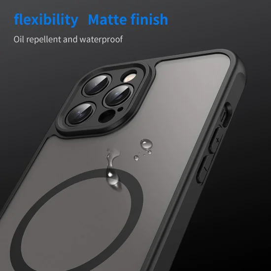 Калъф за iPhone 12 Pro - HaloFrost II MagSafe - Черен
